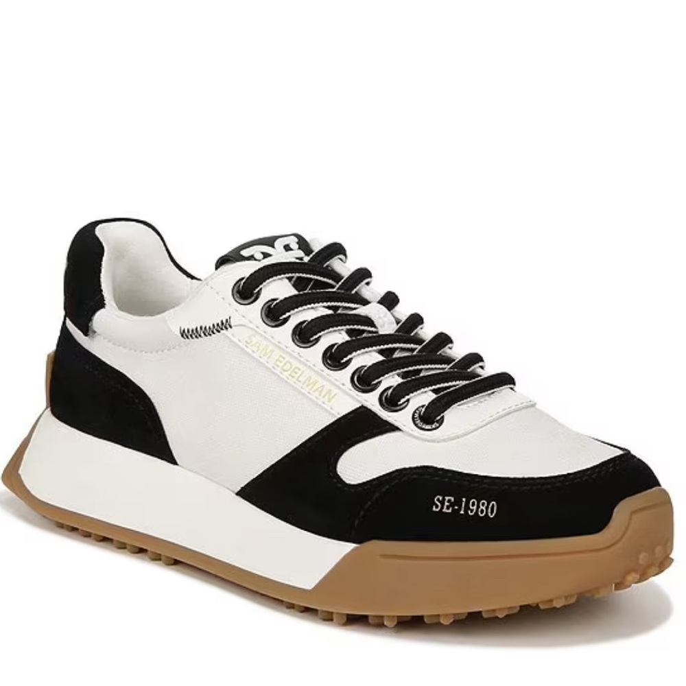 Sam Edelman Layla Suede & Nylon Lace-Up Sneakers size 8
